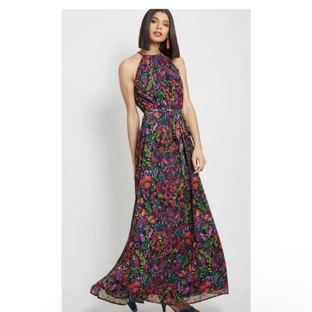 Mod Cloth floral halter dress size Large
